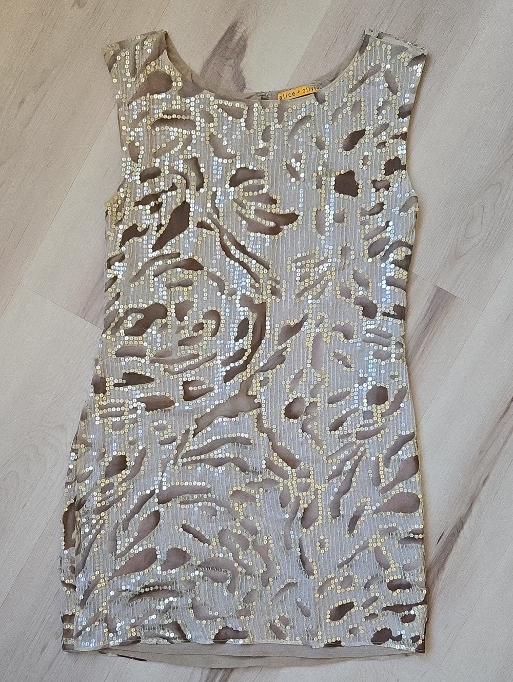 Alice + Olivia Sequine Animal Print, 100% Silk Dress, Size 4
